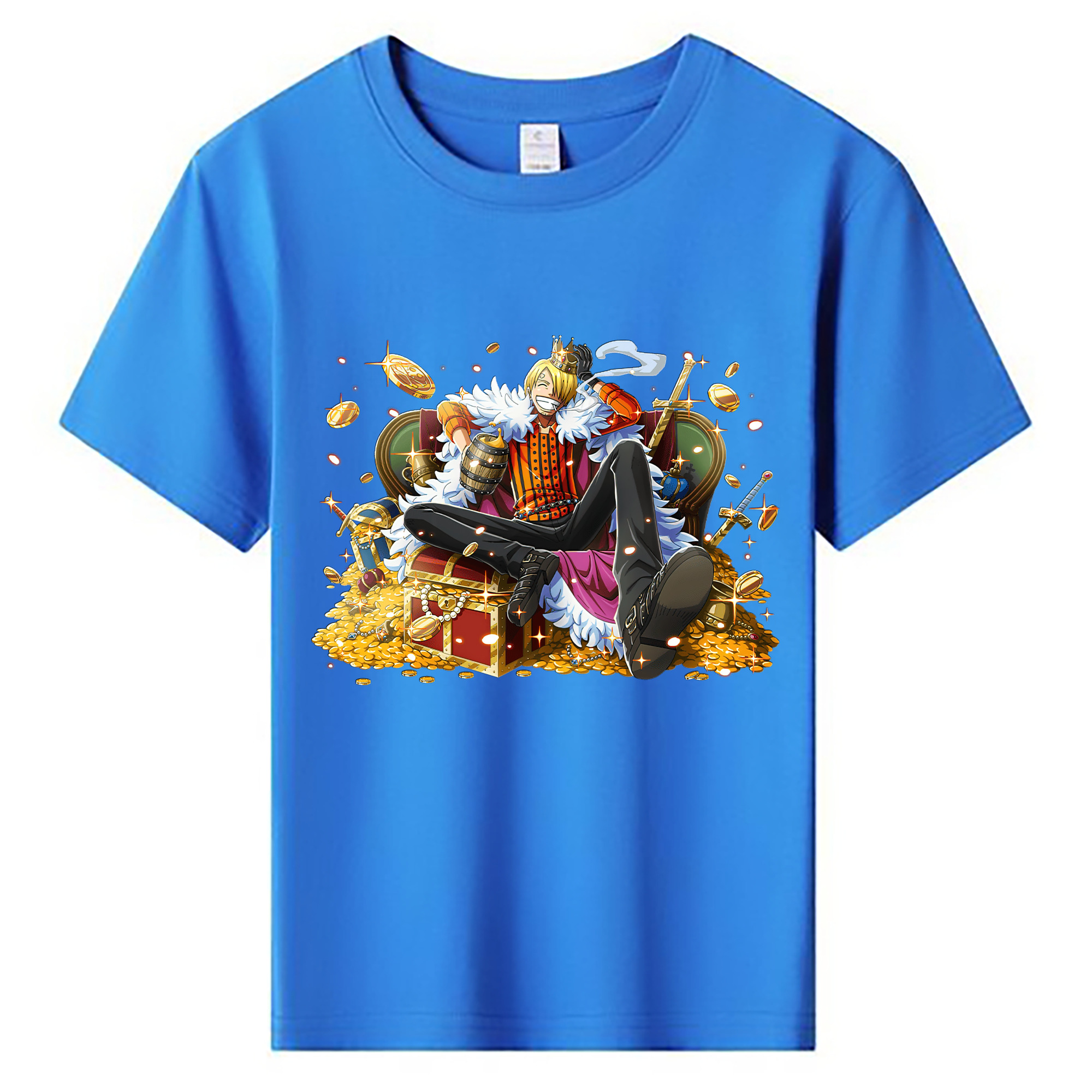 （画像用） ワンピース サンジ ONE PIECE Sanji 綿100％キッズTシャツ（フロントプリント）